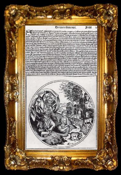 framed  Michael Wolgemut The Creation of Adam, ta009-2